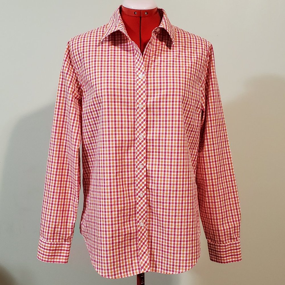 “Port Authority” Gingham Button-up Shirt – Size M